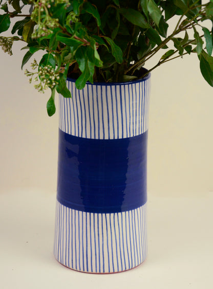 Vase tube - PALMES bordure